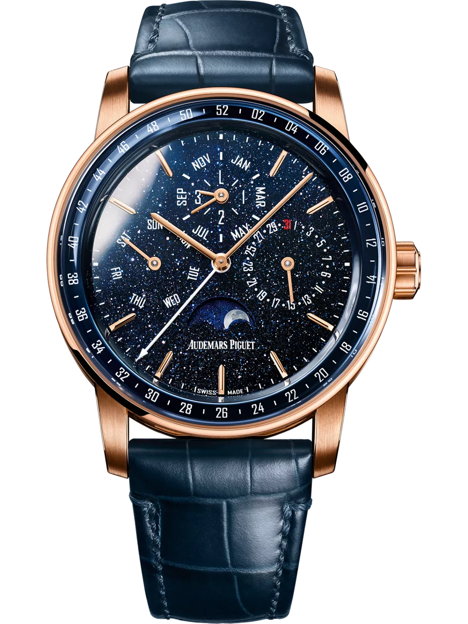 [26394OR.OO.D321CR.01] CODE 11.59 Perpetual Calendar Red Gold / Aventurine