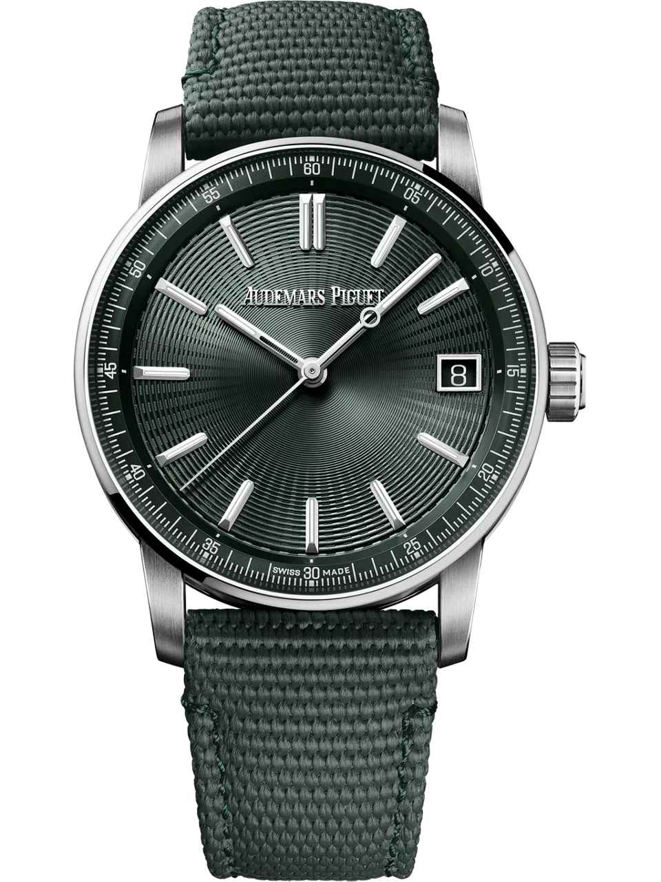 [15210ST.OO.A056KB.01] CODE 11.59 Automatic Stainless Steel / Green / Fabric