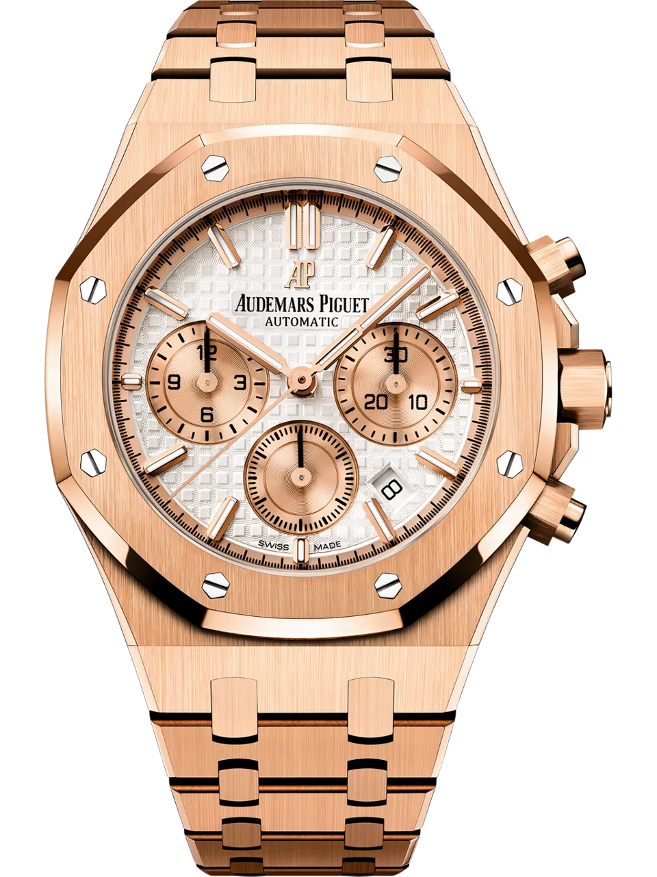 [26315OR.OO.1256OR.01] Royal Oak Chronograph 38 Pink Gold / Silver