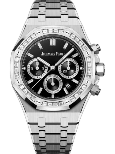 [26715BC.ZZ.1356BC.02] Royal Oak Chronograph 38 White Gold - Diamond / Onyx