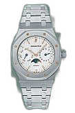 [25594ST.OO.0789ST.05] RoyalOak 25594 Moon Phase Stainless Steel / White
