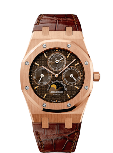 [26252OR.OO.D092CR.01] Royal Oak Perpetual Calendar Pink Gold / Brown / Strap
