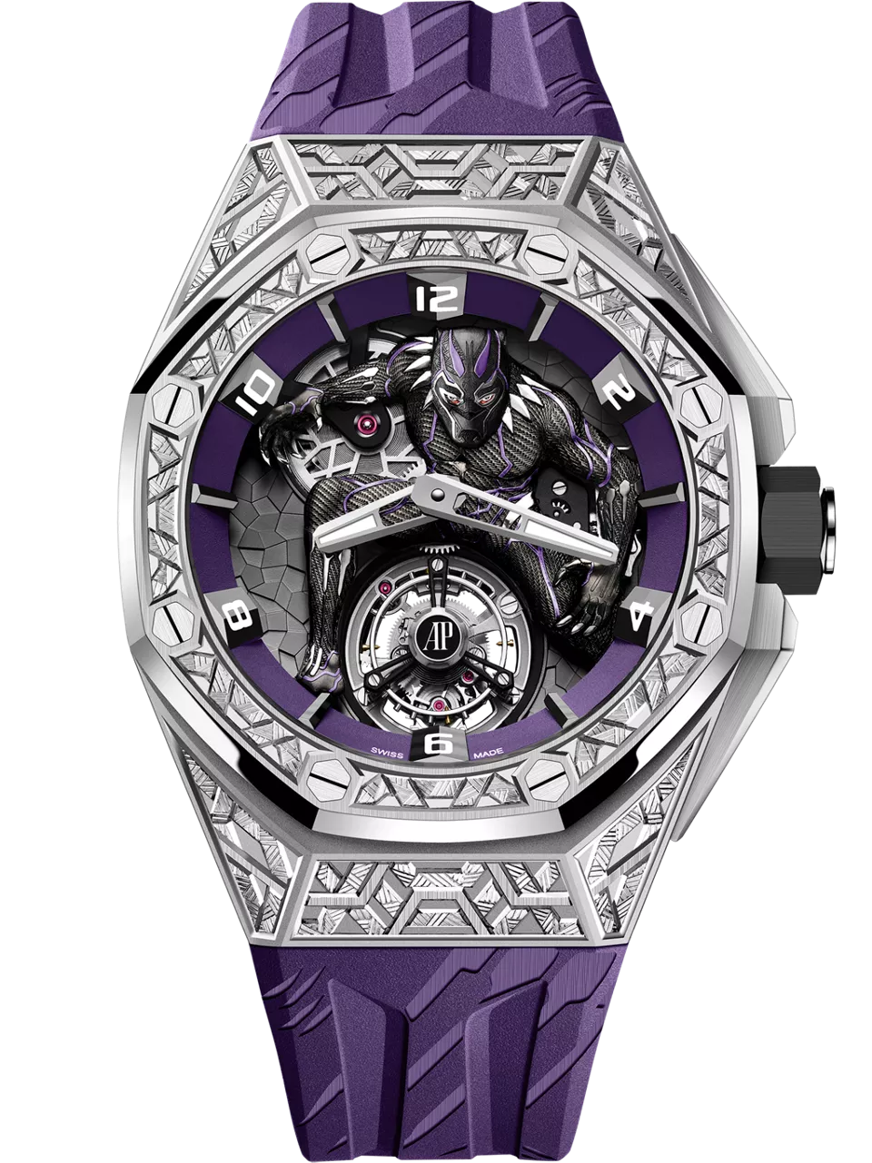 [26623BC.GG.D077CA.01] Royal Oak Concept Black Panther Flying Tourbillon White Gold