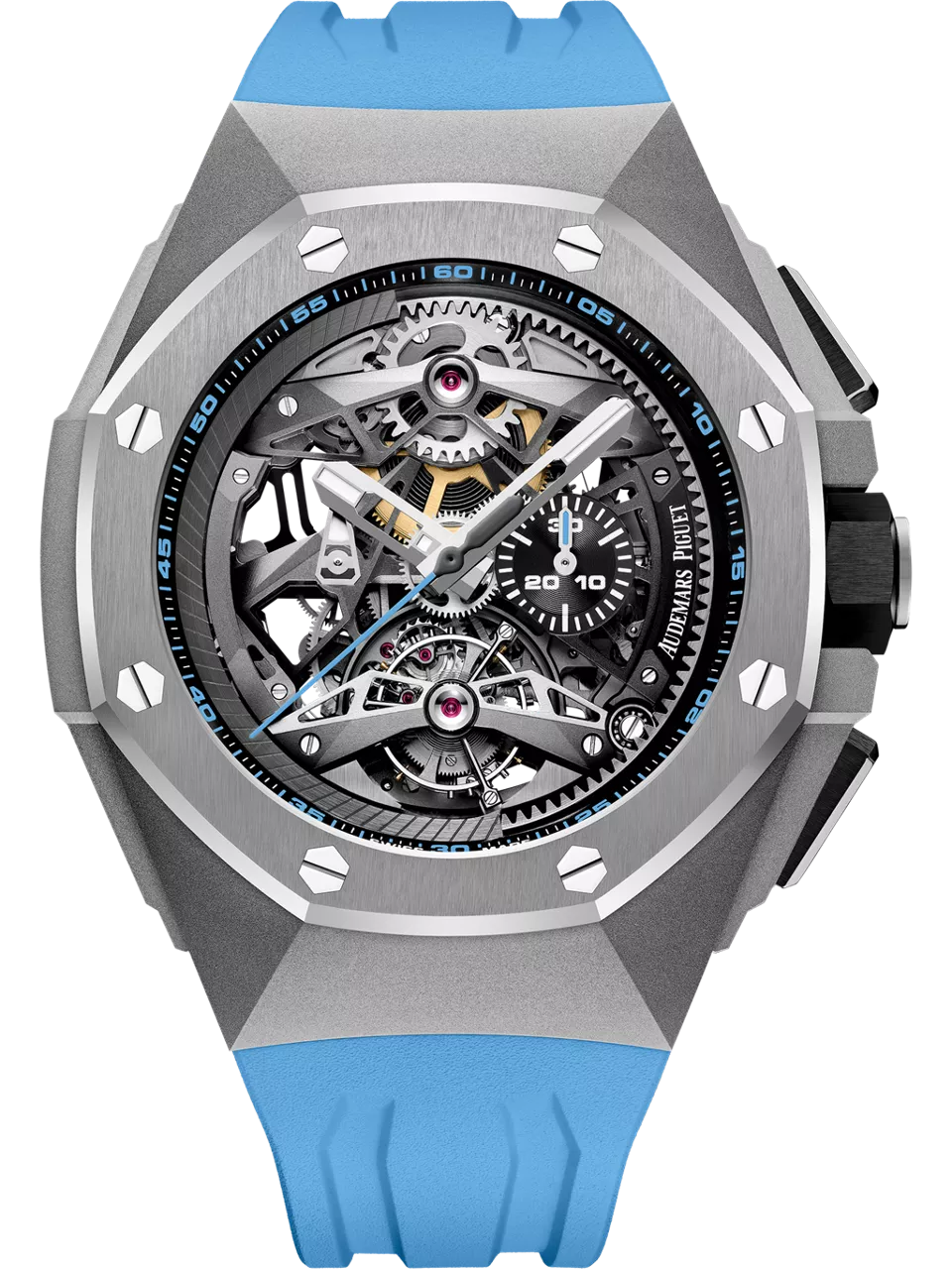 [26587TI.OO.D031CA.01] Royal Oak Concept Tourbillon Chronograph Openworked Selfwinding Titanium / Blue