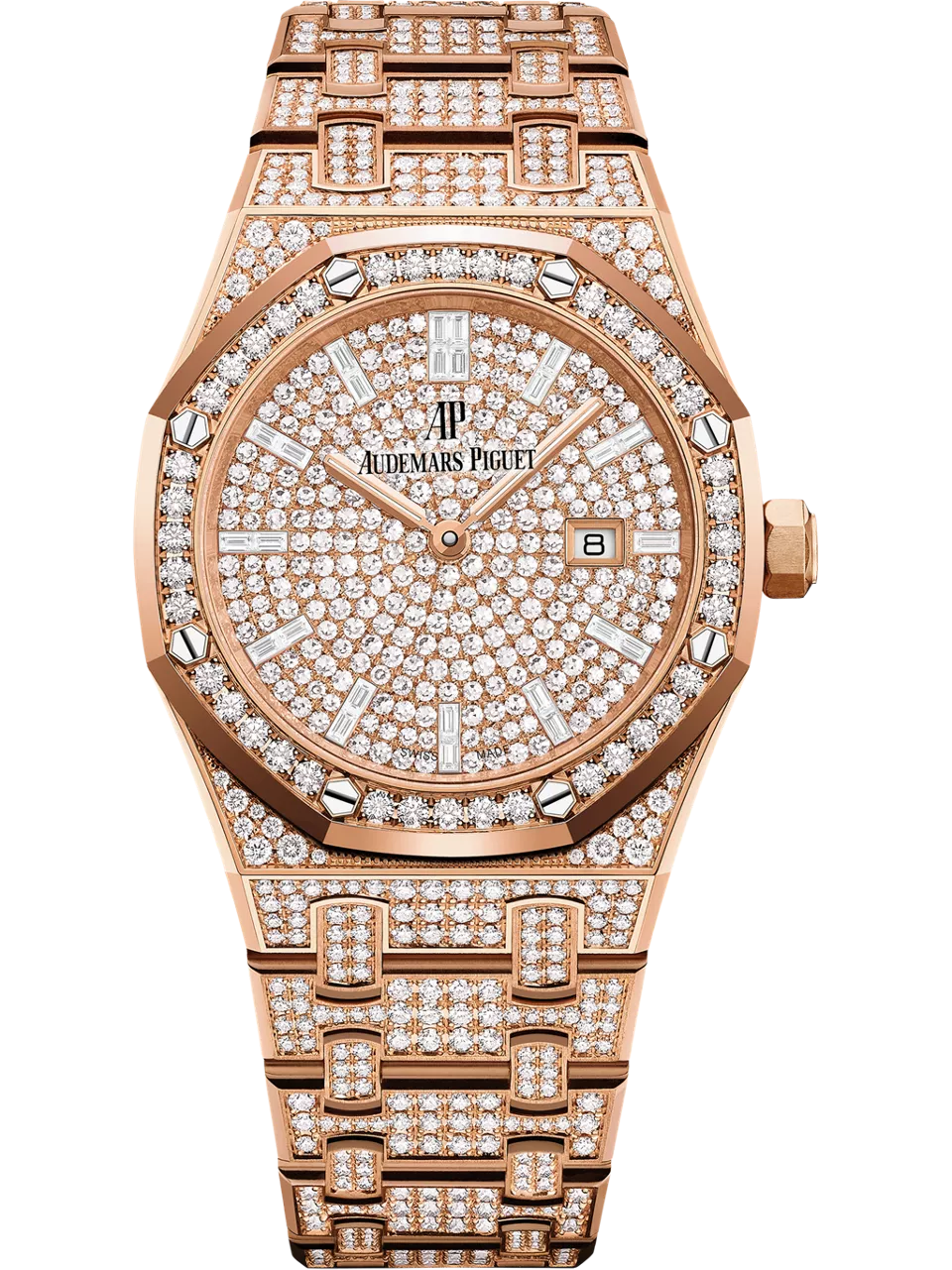 [67652OR.ZZ.1265OR.01] Royal Oak 33 Quartz Pink Gold / Diamond / Diamond / Bracelet