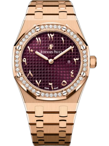 [67651OR.ZZ.1261OR.06] Royal Oak 67651 Quartz Pink Gold / Purple - Eastern Arabic