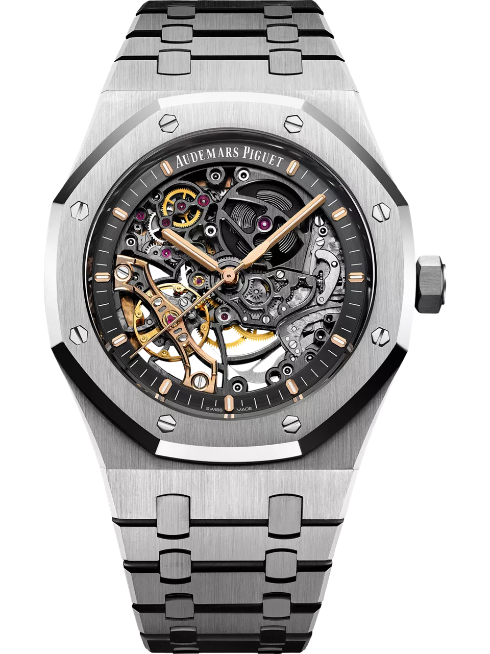[15407ST.OO.1220ST.01] Royal Oak 41 Double Balance Wheel Openworked Stainless Steel