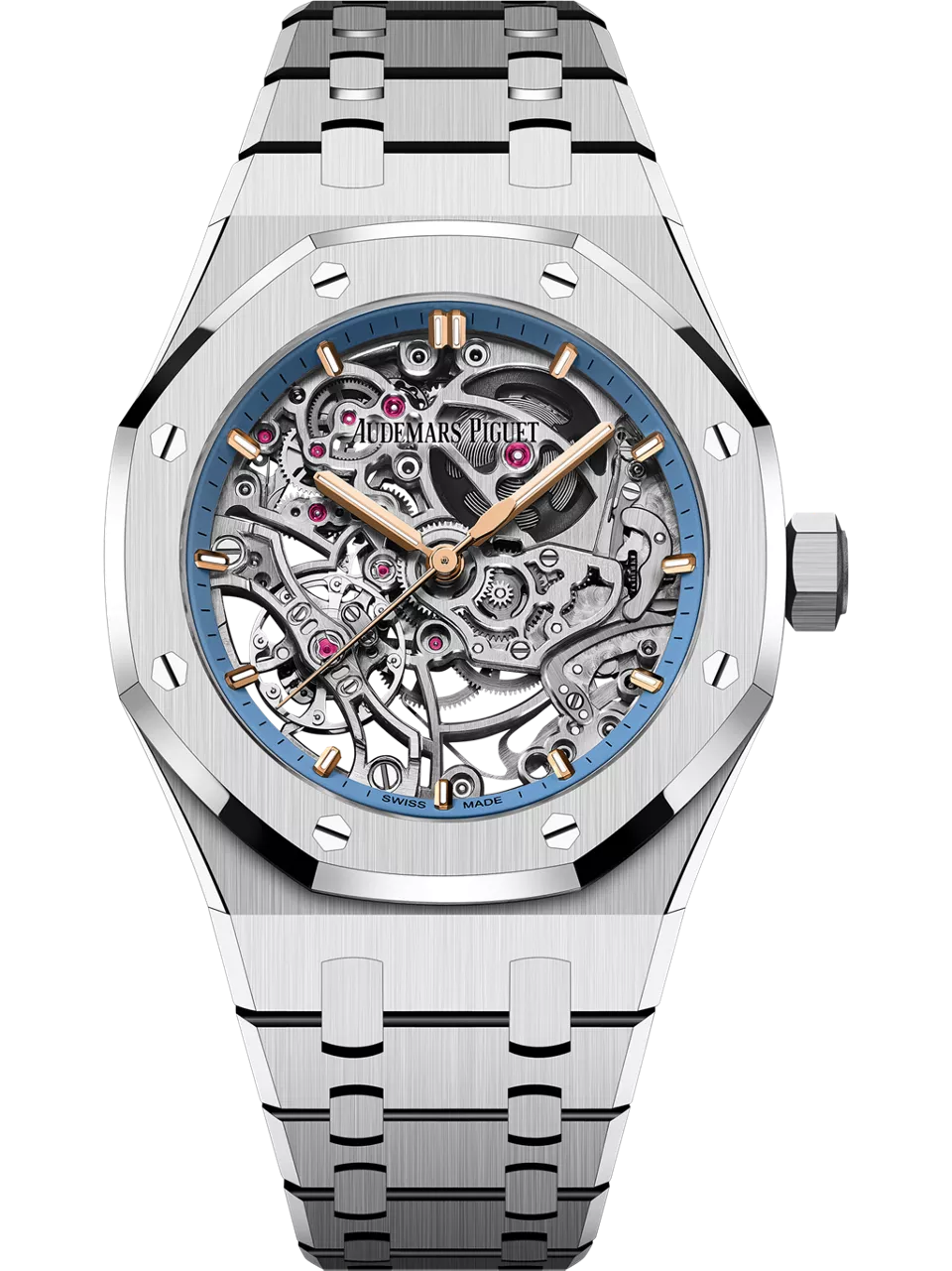 [15467BC.OO.1256BC.01] Royal Oak 37 Double Balance Wheel Openworked White Gold / Light Blue