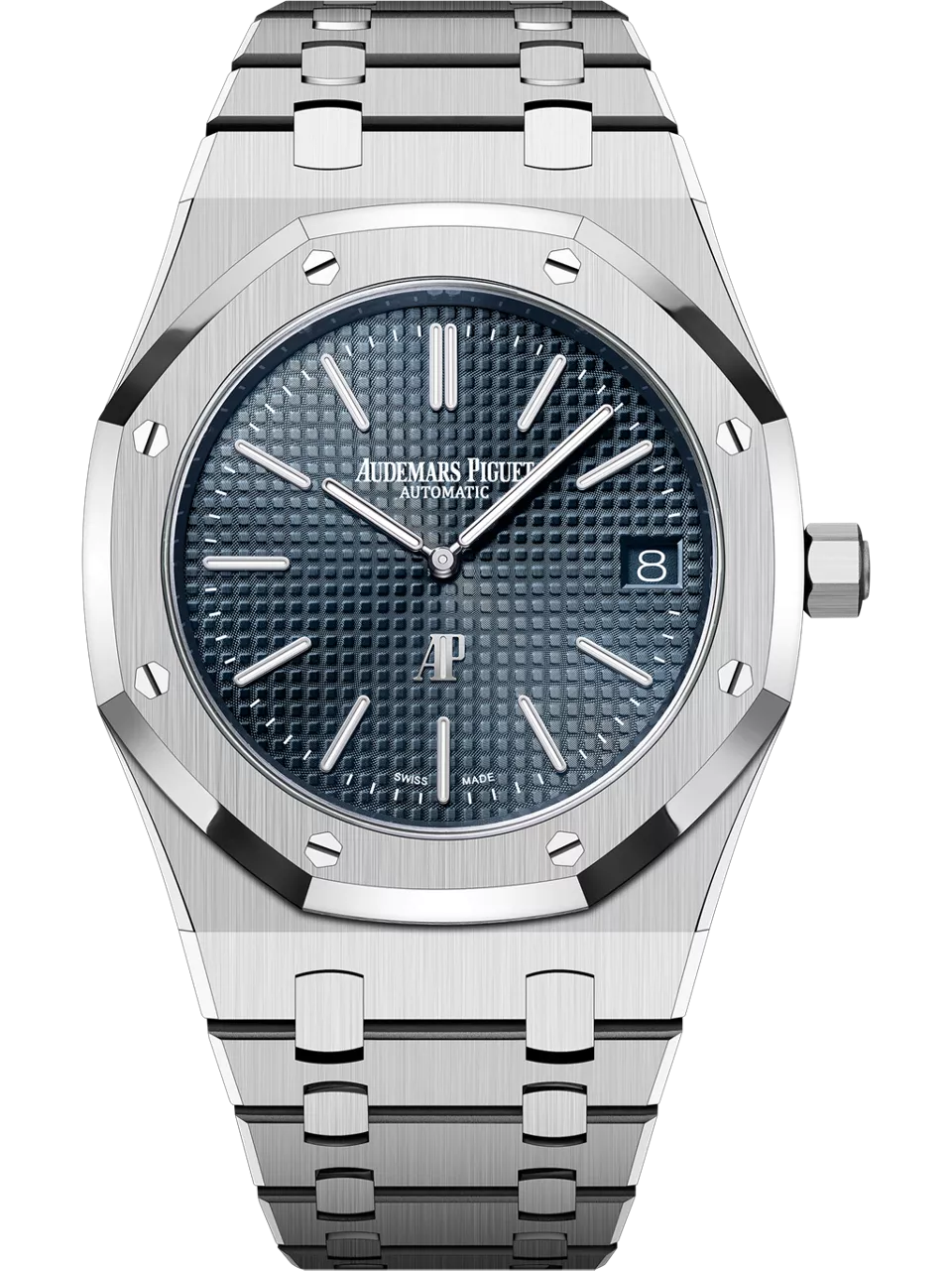 [16202ST.OO.1240ST.01] Royal Oak Extra-Thin Stainless Steel / Blue / 50th Anniversary