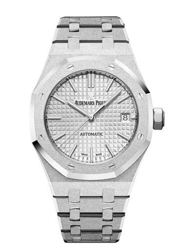 [15454BC.GG.1259BC.01] Royal Oak 15454 Selfwinding Frosted White Gold / Silver