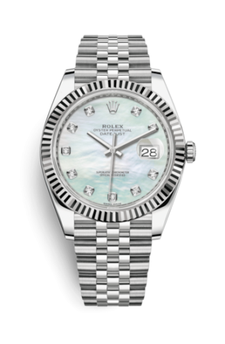[126334-0020] Datejust 41 Stainless Steel Fluted / Jubilee / MOP Diamond