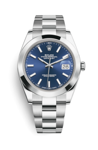 [126300-0001] Datejust 41 Stainless Steel Smooth / Oyster / Blue