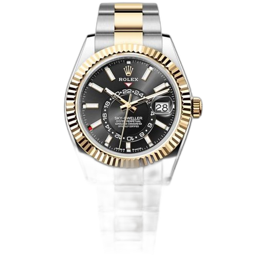 [336933-0003 (aka: M336933-0003)] Sky-Dweller Stainless Steel - Yellow Gold / Black / Oyster