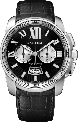 [W7100060] Calibre de Cartier Chronograph Stainless Steel / Black