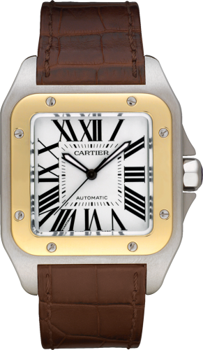 [W20072X7] Santos 100 41.3 Stainless Steel / Yellow Gold